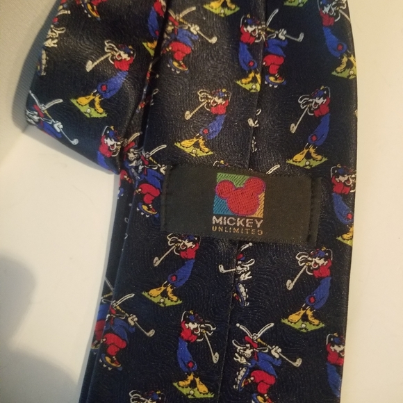 Disney Goofy Golfing Tie Mickey Unlimited Vintage - Picture 4 of 5